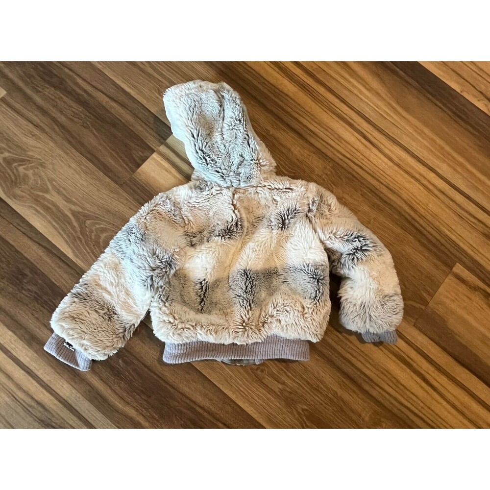 Weather Tamer Faux Fur Jacket Vintage Y2K Girls Size 6 Warm
